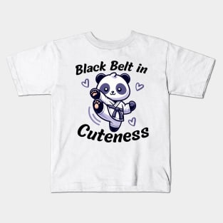 Black Belt in Cuteness- Panda Karate Martial Arts Kids T-Shirt